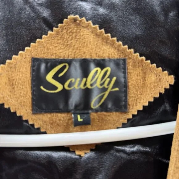 Scully Vest Suede Leather Men Large Tan Western Bourbon Snap Front New With Tags - Picture 2 of 16